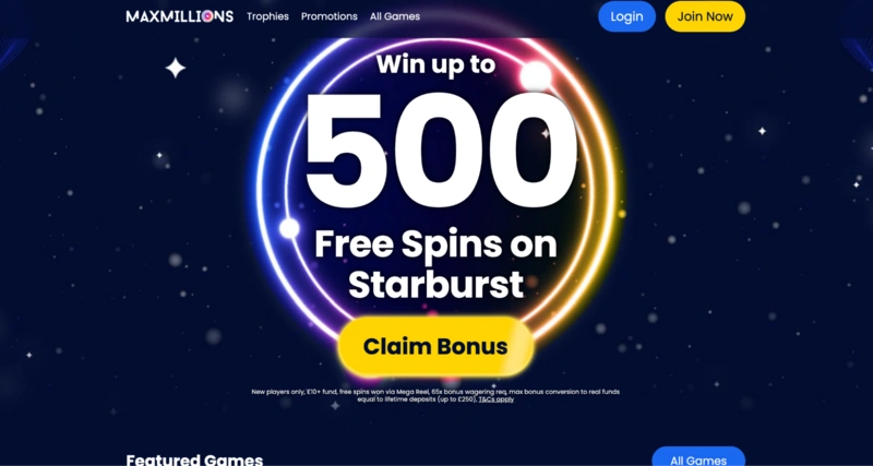 Max Millions Homepage